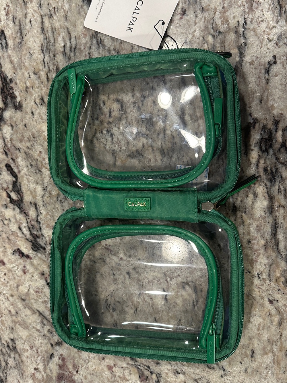 Calpak - LIMITED EDITION Small Clear Cosmetic Case in Green Apple